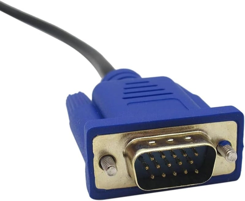 كابل محول HDMI إلى VGA مطلي بالذهب 6 أقدام عبوة من 1 لشاشة الكمبيوتر وجهاز العرض - Image 5